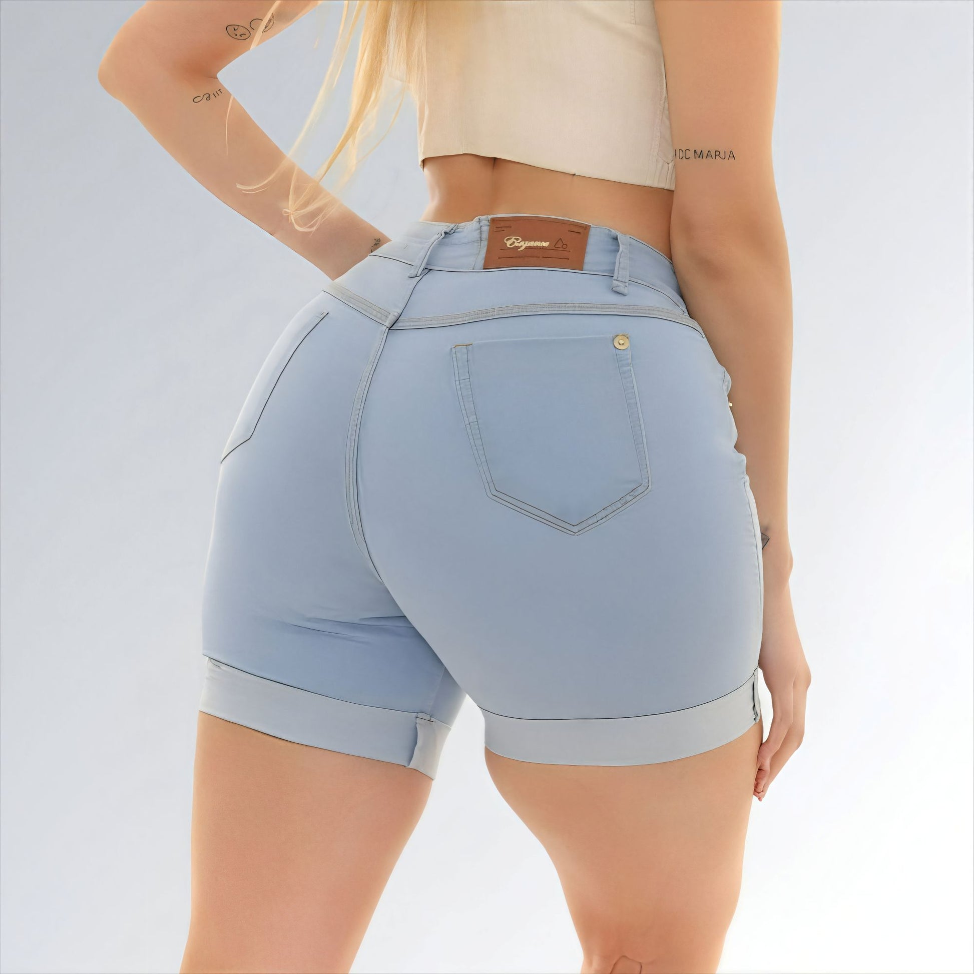 Shorts Bermuda Feminina Jeans Lavagem Azul Clara Moda Fashion Jz new moda