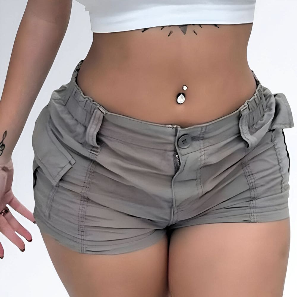 Shorts Cargo Moda Vintage Cintura Baixa - JZ NEW MODA