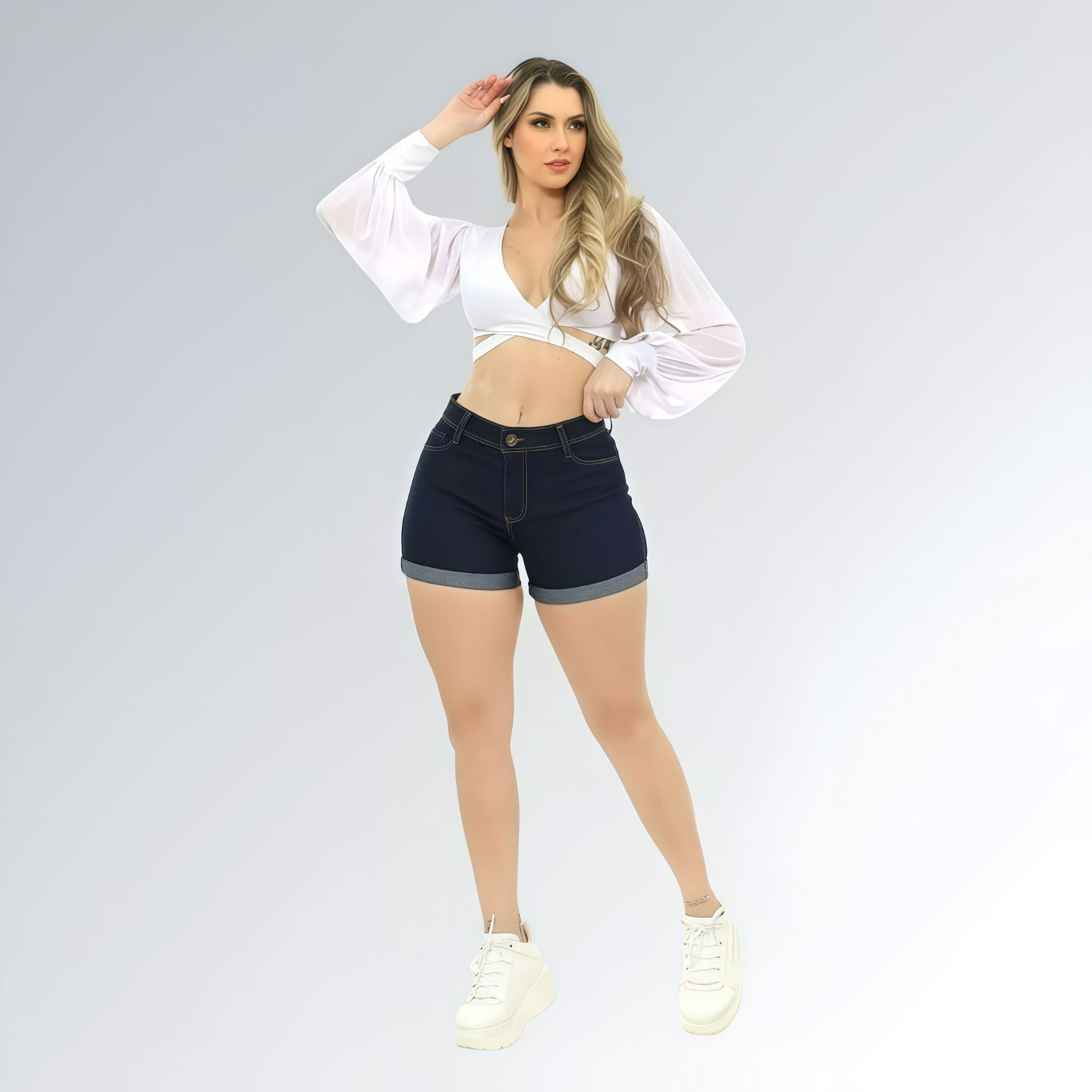 Shorts Jeans Levanta Bumbum Feminino Jz New Moda