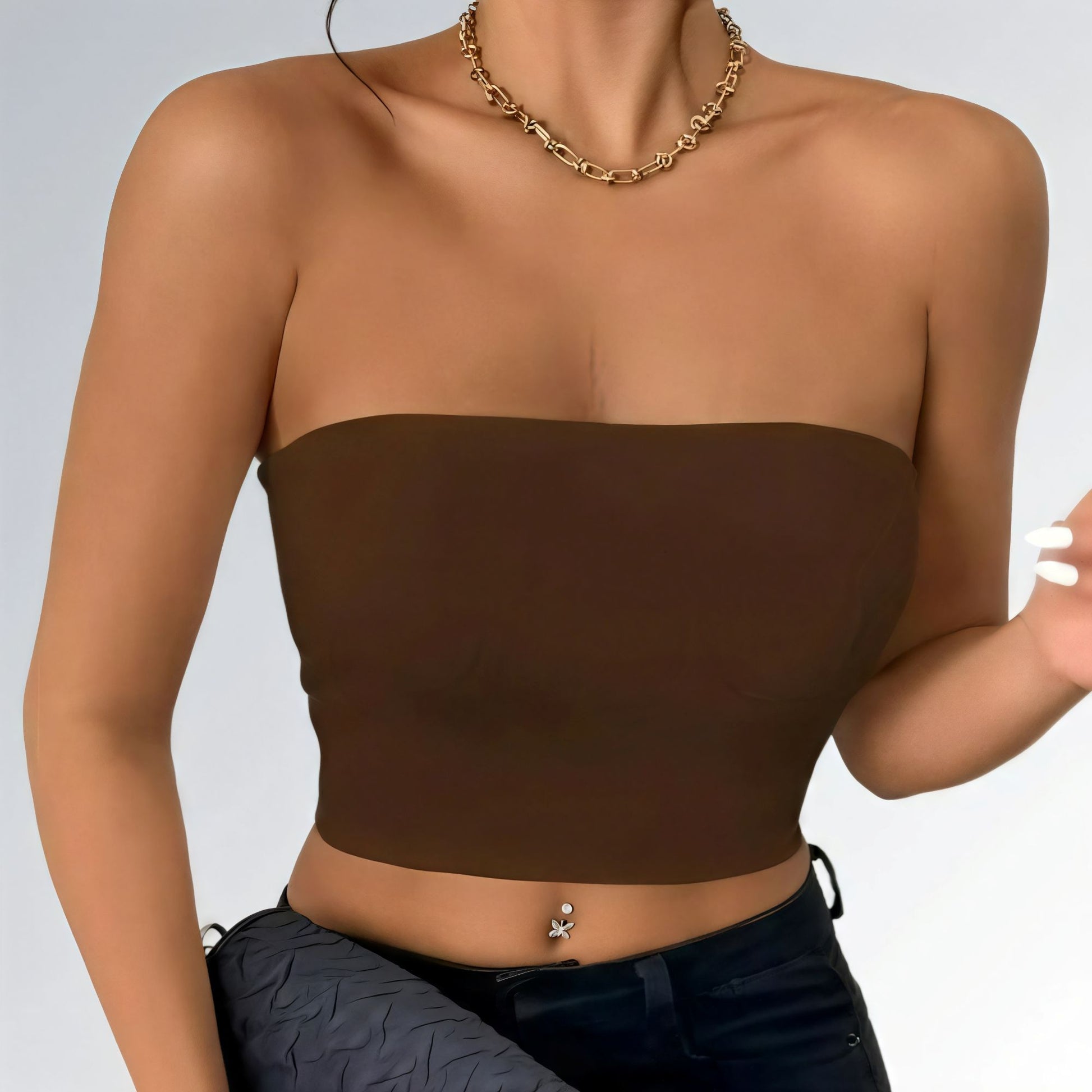 Top Bodycon Crop Tube Feminino Jz new moda
