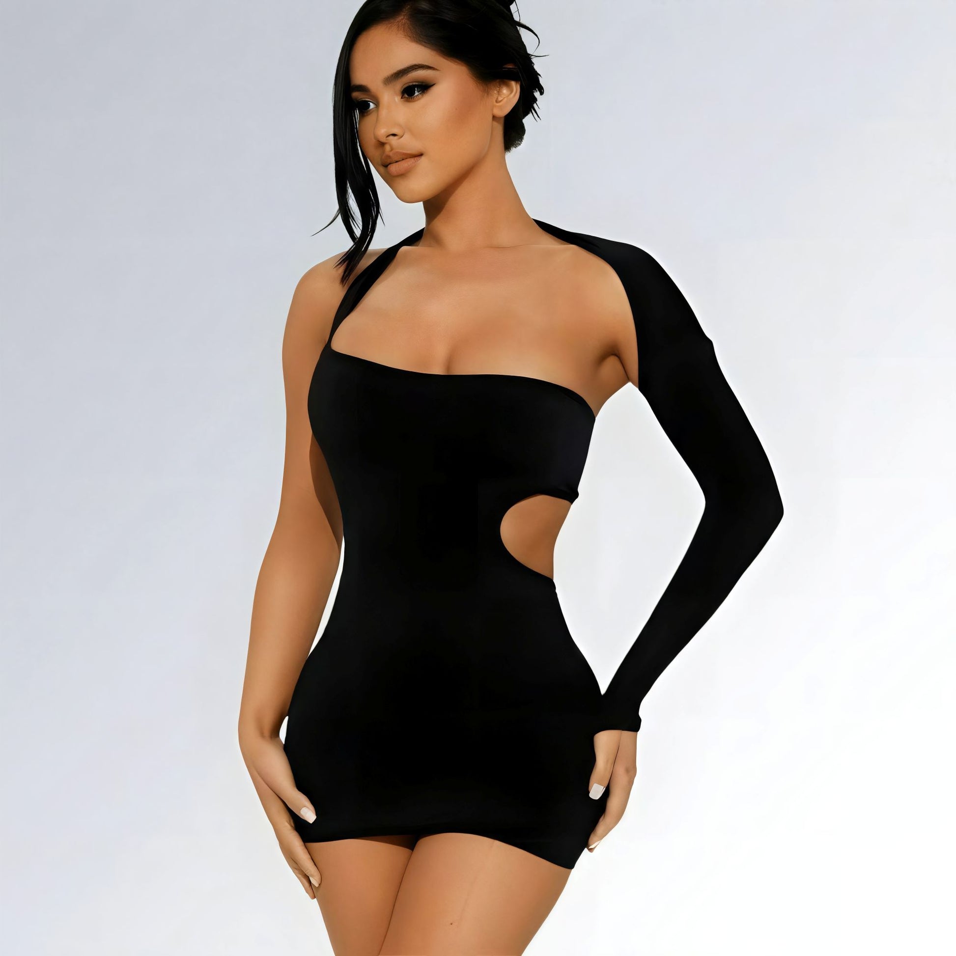 Vestido Slim um Ombro - JZ NEW MODA