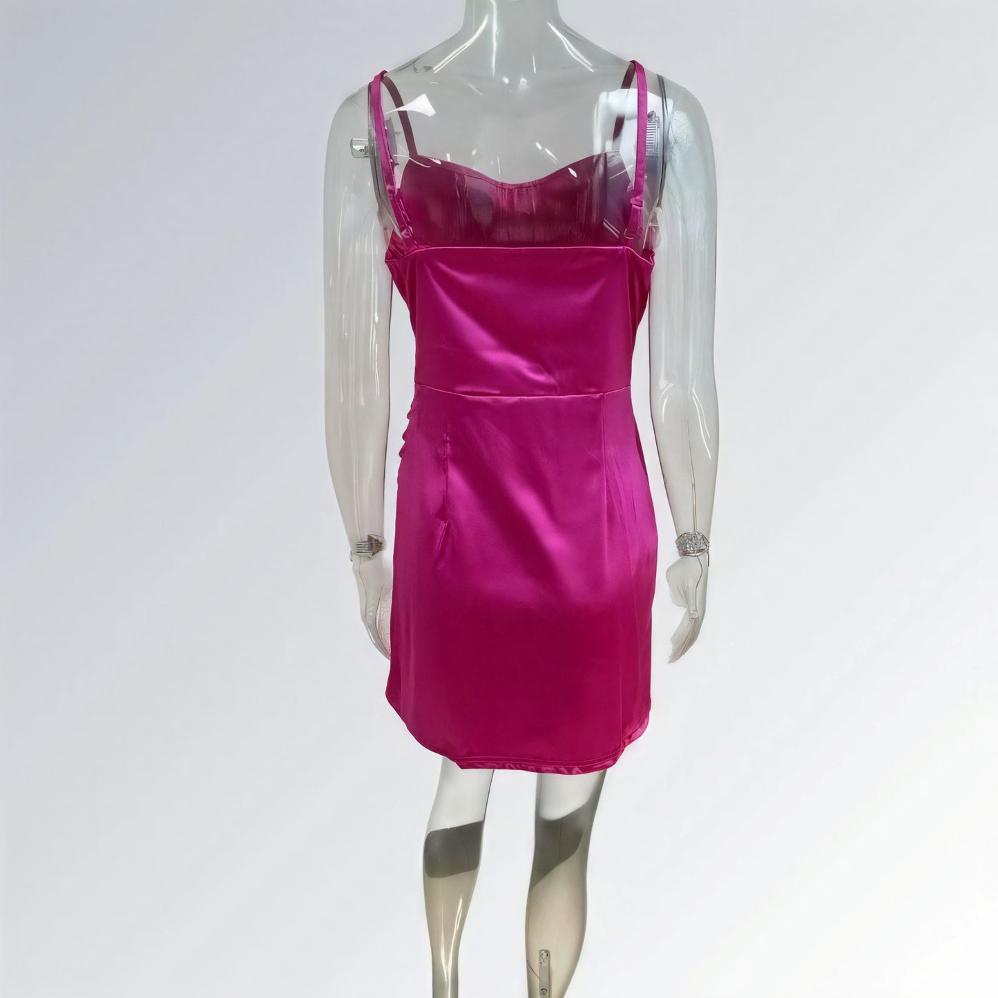 Vestidos Plissado Caimento Slim Europeu Feminino Jz new moda