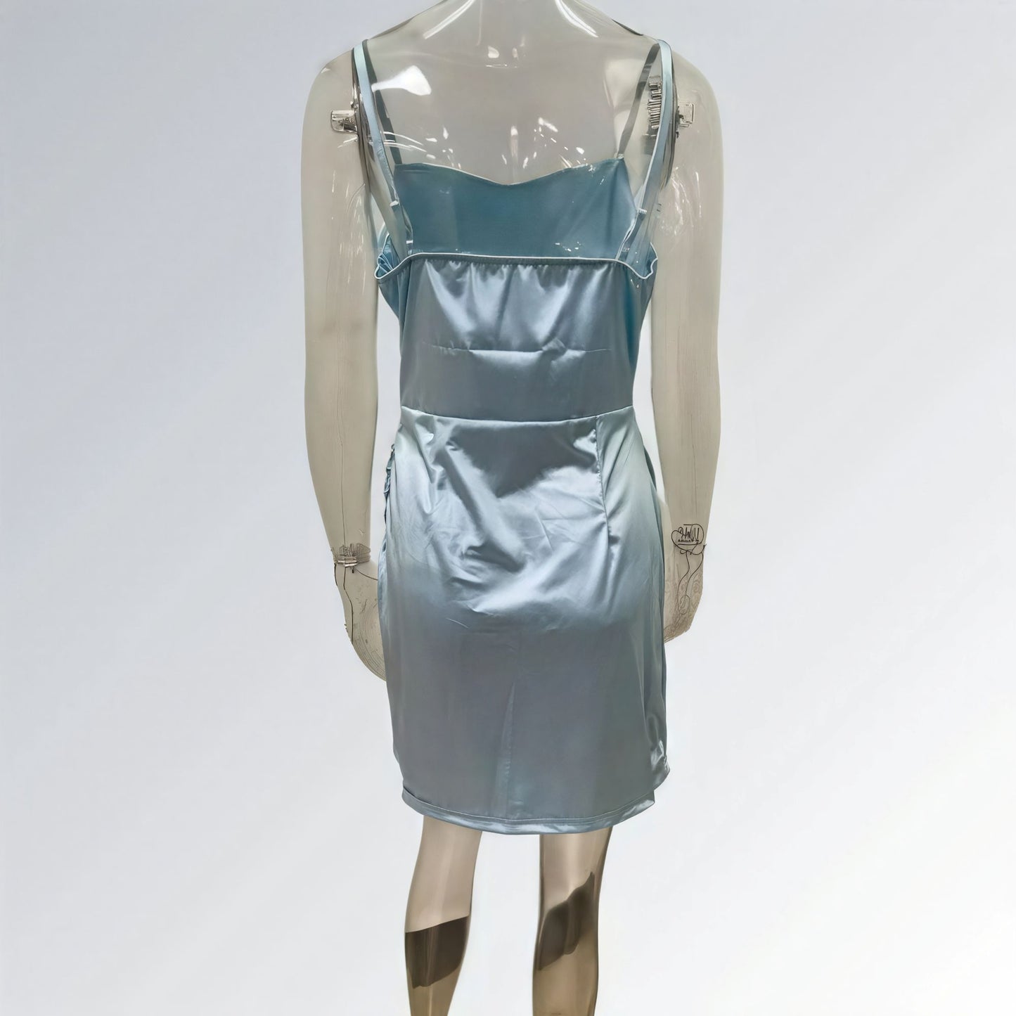 Vestidos Plissado Caimento Slim Europeu Feminino Jz new moda