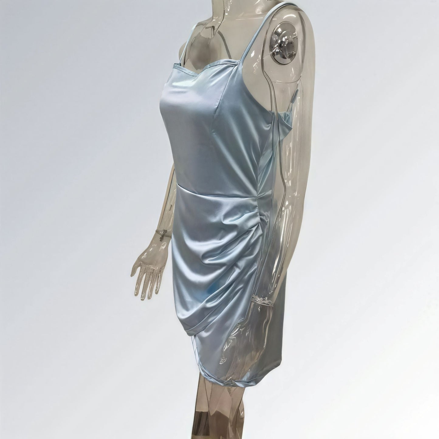 Vestidos Plissado Caimento Slim Europeu Feminino Jz new moda