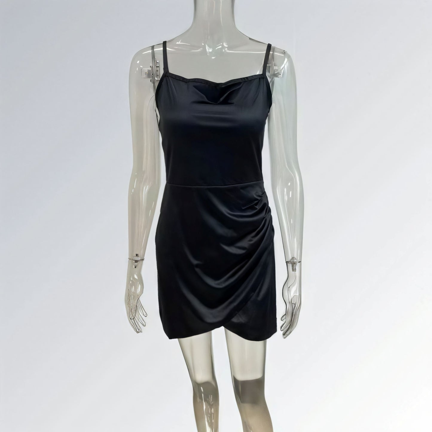 Vestidos Plissado Caimento Slim Europeu Feminino Jz new moda