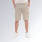 Bermuda Cargo Masculina Bege Sarja Com Bolsos Jz New Moda