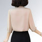 Blusa 3/4 Manga Decote V - JZ NEW MODA