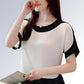 Blusa Manga Curta Chiffon - JZ NEW MODA