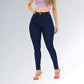 Calça Jeans Feminina Nervura Skinny Azul Levanta Bumbum Tendência Jz New Moda