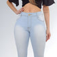 Calça Jeans Flare Azul Clara Feminina Estilosa Jz New Moda
