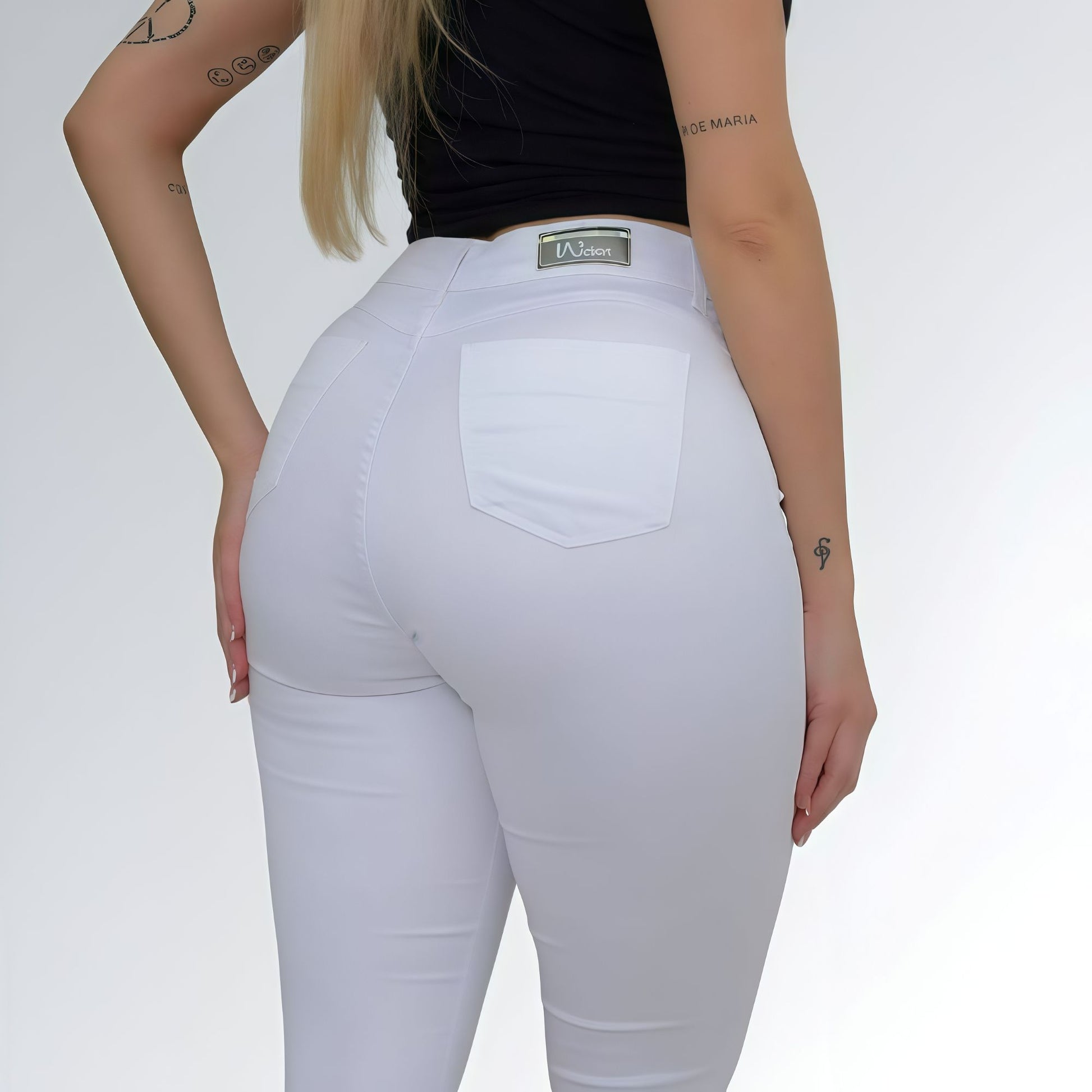 Calça Jeans Skinny Branca Feminina Confort Jz New Moda