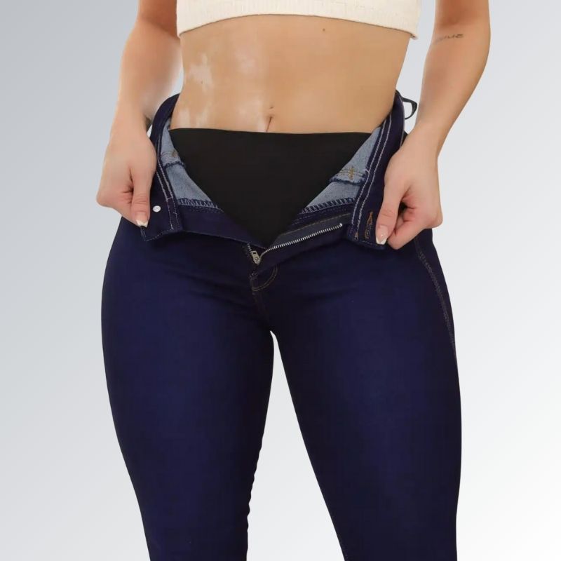 Calça Jeans Skinny Com Cinta Lipo Feminina Estilo Comfort Tecido Premium Jz new moda