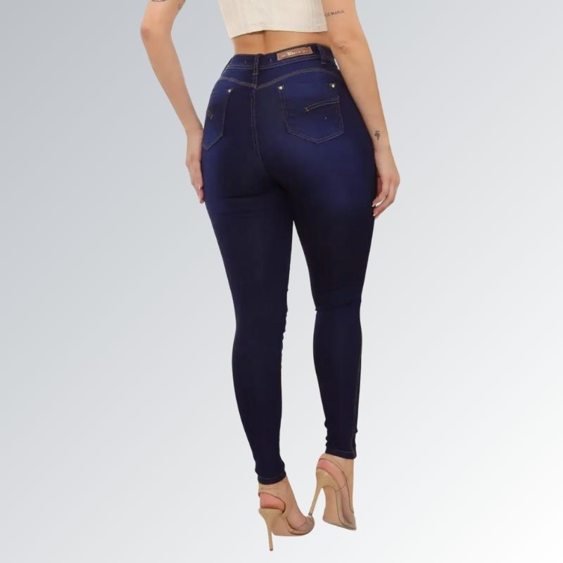 Calça Jeans Skinny Com Cinta Lipo Feminina Estilo Comfort Tecido Premium Jz new moda