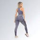 Calça Legging Fitness Cinza Azul Feminino Jz New Moda