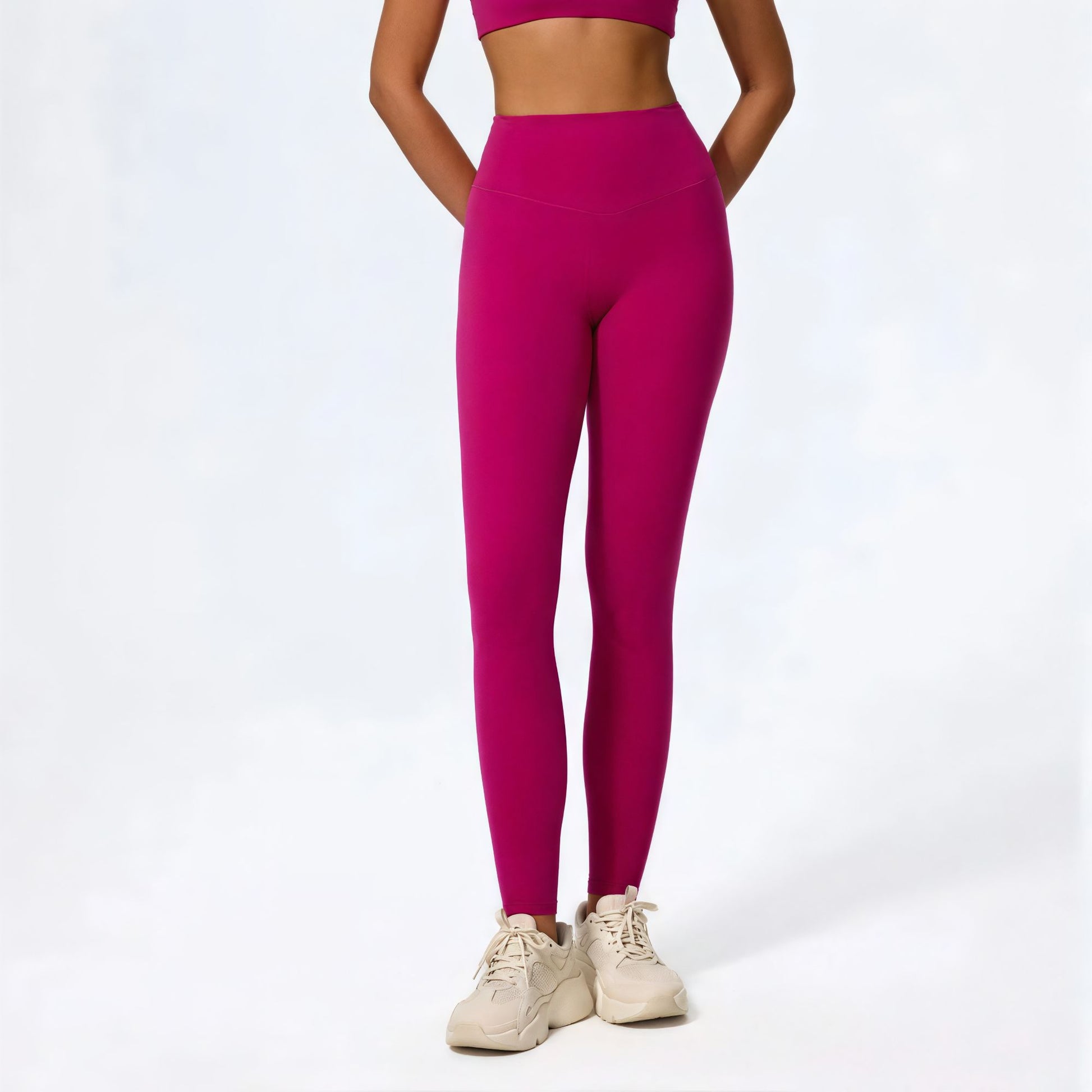 Calça legging feminina rosa escuro de cintura alta, modelo compressão Jz new moda