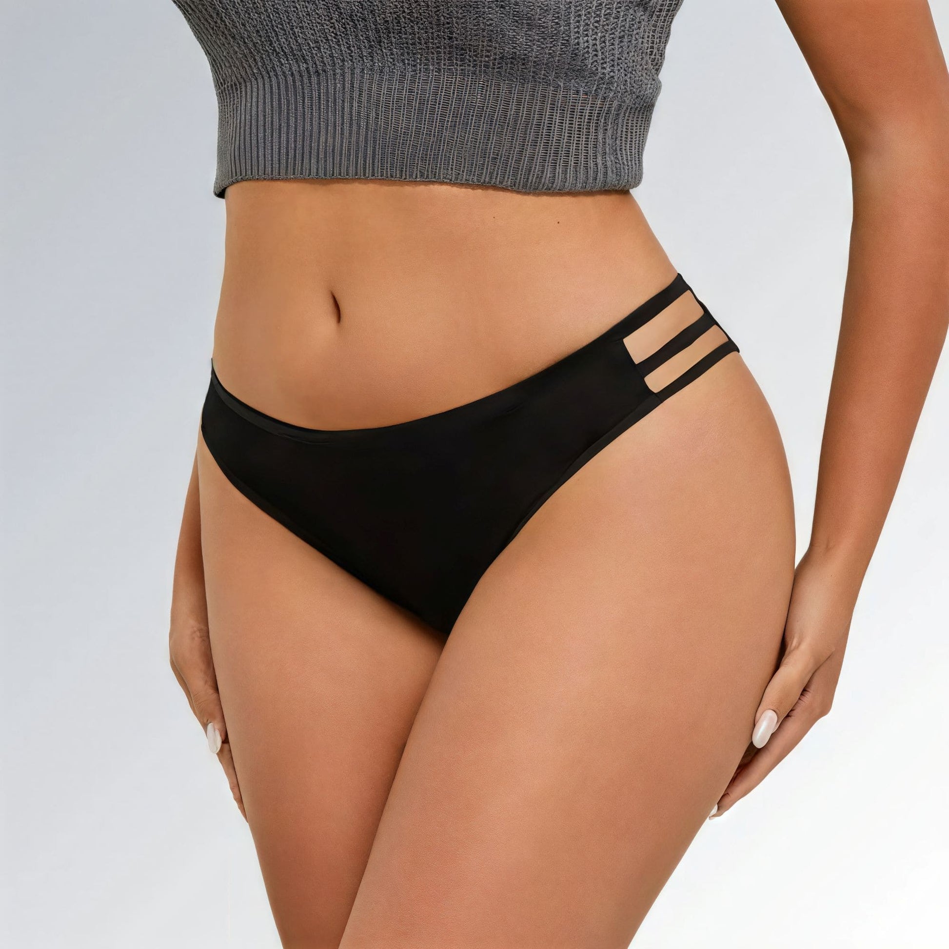 Conjunto de 3 peças de calcinhas femininas de renda floral cintura baixa Jz new moda