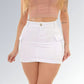 Mini Saia Cargo Feminina Sarja Branca Modelo Premium