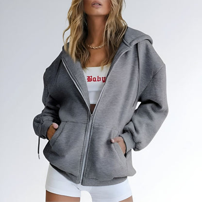 Moletom Zip Up Manga Longa - JZ NEW MODA
