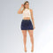 Saia Curta Jeans com Detalhes de Cinto Azul Escuro e Cintura Alta Feminina Jz New Moda