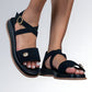 Sandália Plataforma Aberta Fivela Feminina Jz new moda