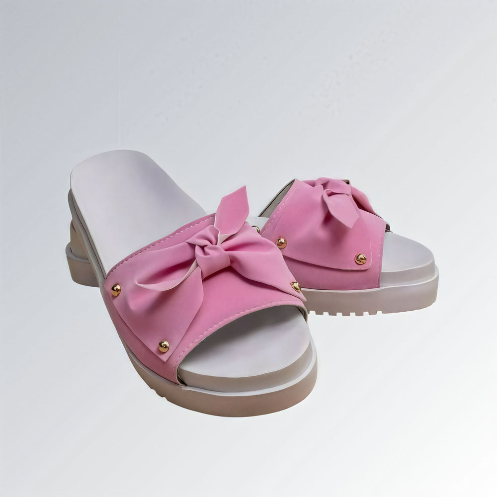Sandália Slide Tamanco Feminino GuGi Sola Plataforma Com Laço Jz new moda