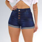 Shorts Jeans 4 Botões Cintura Alta Feminino Jz New Moda