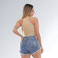 Shorts Jeans Azul Marmorizado Feminino Jz New Moda