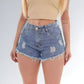Shorts Jeans Azul Marmorizado Feminino Jz New Moda