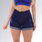 Shorts Jeans Botão Encapado Feminino Jz New Moda