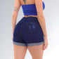 Shorts Jeans Botão Encapado Feminino Jz New Moda