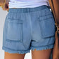 Shorts Jeans Casual Cordão Elástico - JZ NEW MODA