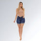 Shorts Jeans Detalhe Barra Dobrada Feminino Jz New Moda