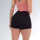 Shorts Sarja Feminino Black Cintura Alta Quadro Botões Moda Verão Jz New Moda