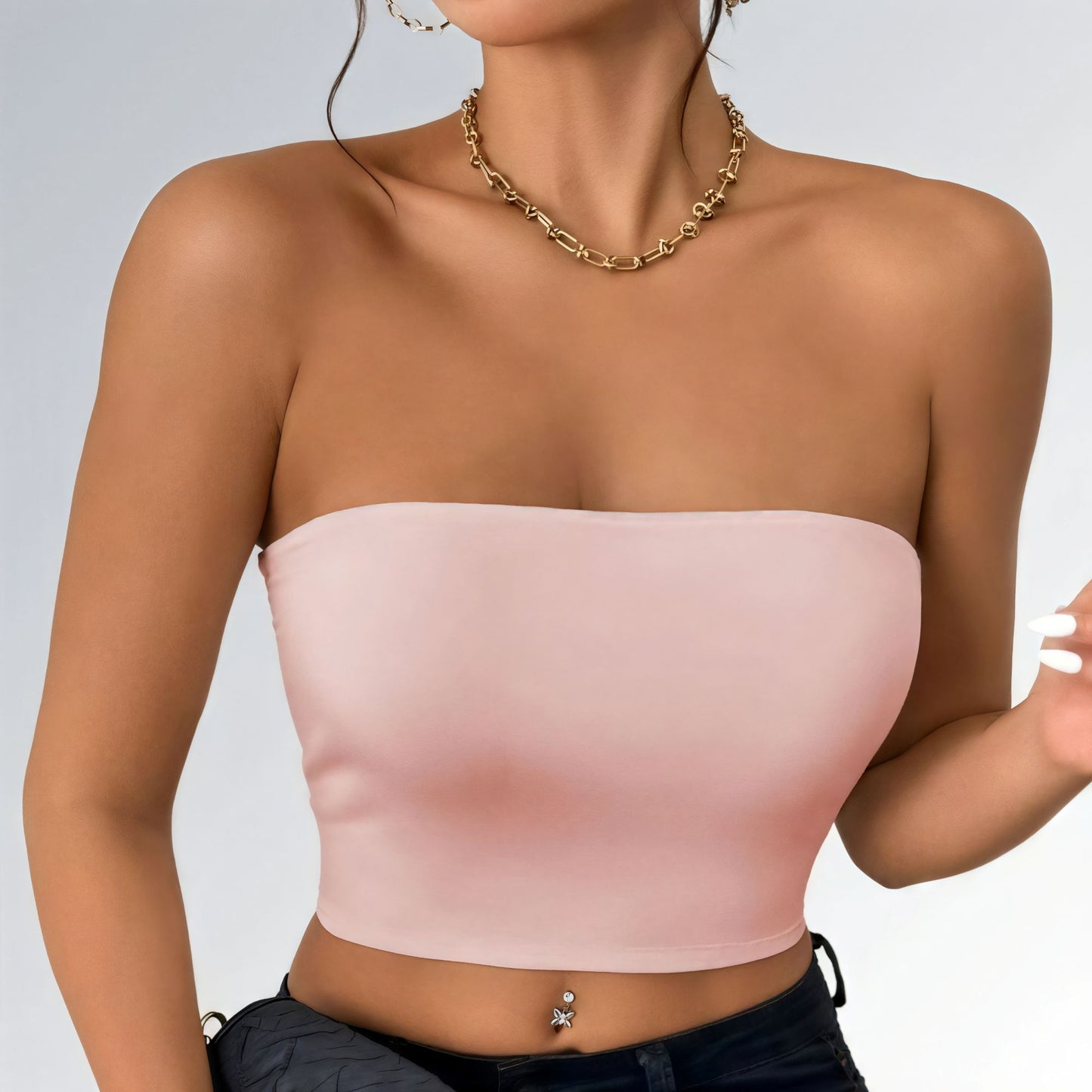 Top Bodycon Crop Tube Feminino Jz new moda