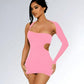 Vestido Slim um Ombro - JZ NEW MODA