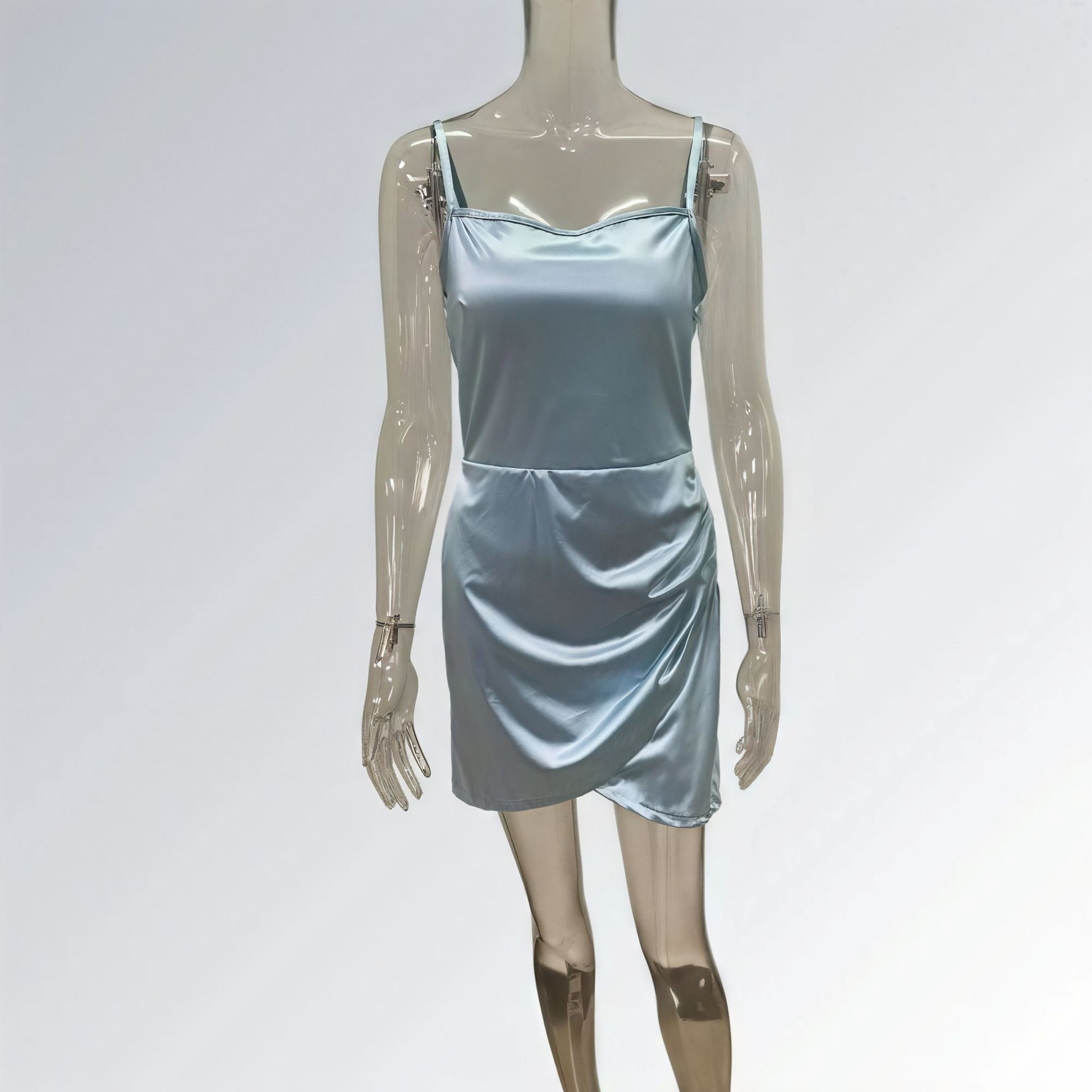 Vestidos Plissado Caimento Slim Europeu Feminino Jz new moda