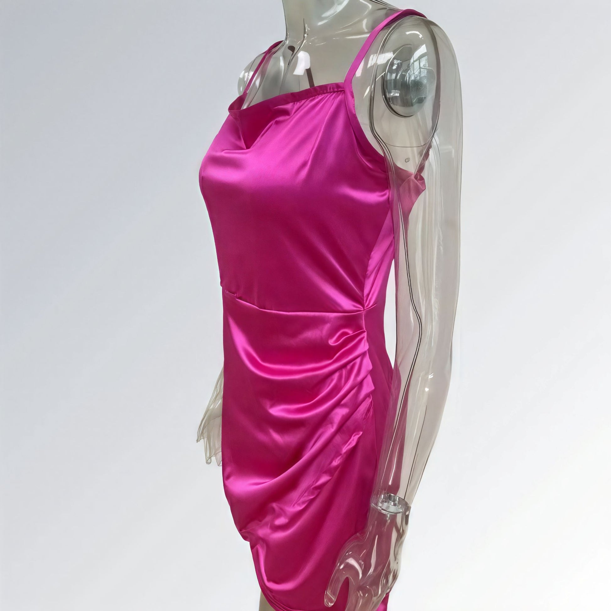 Vestidos Plissado Caimento Slim Europeu Feminino Jz new moda